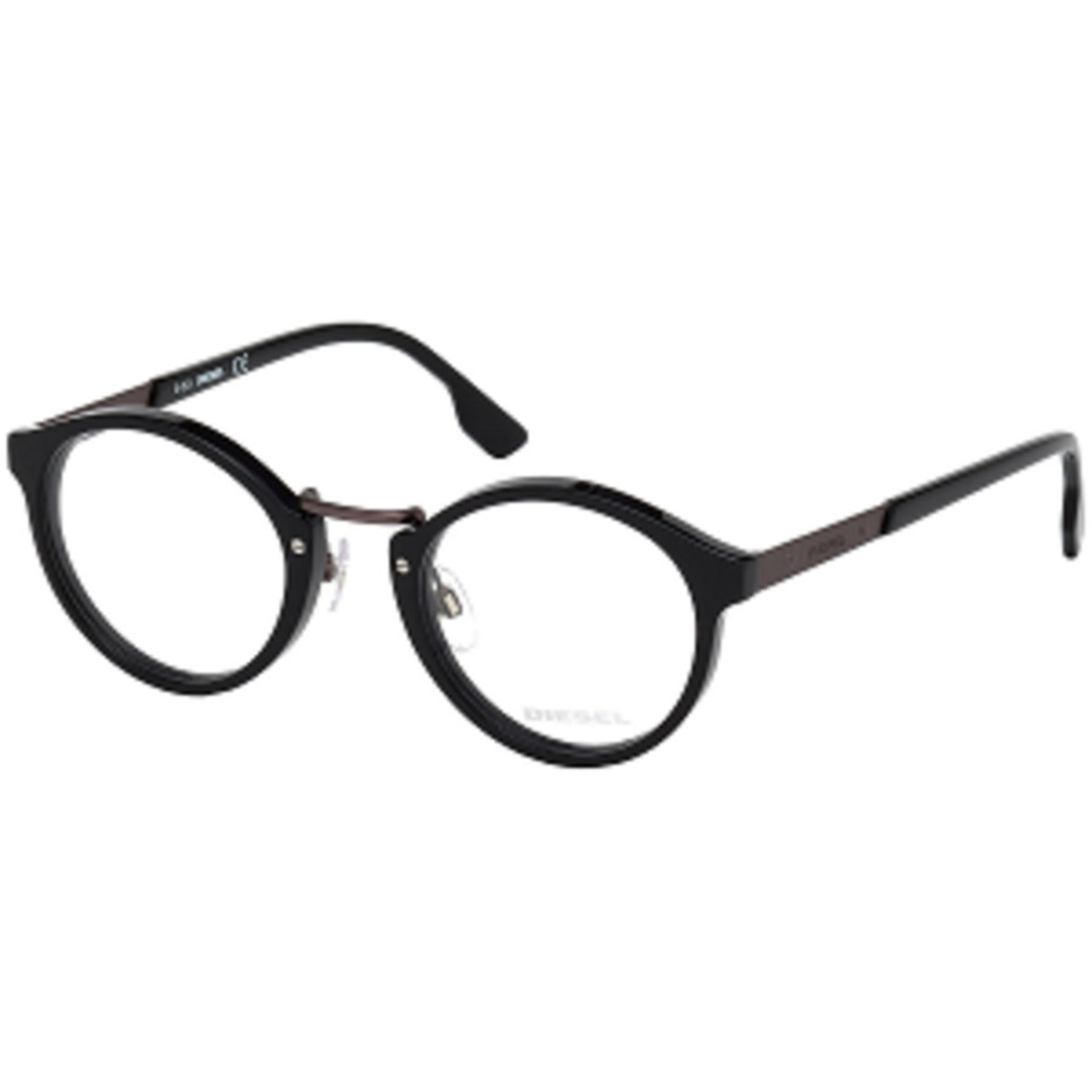 Diesel Mens Black Round Eyeglass Frames DL521600148