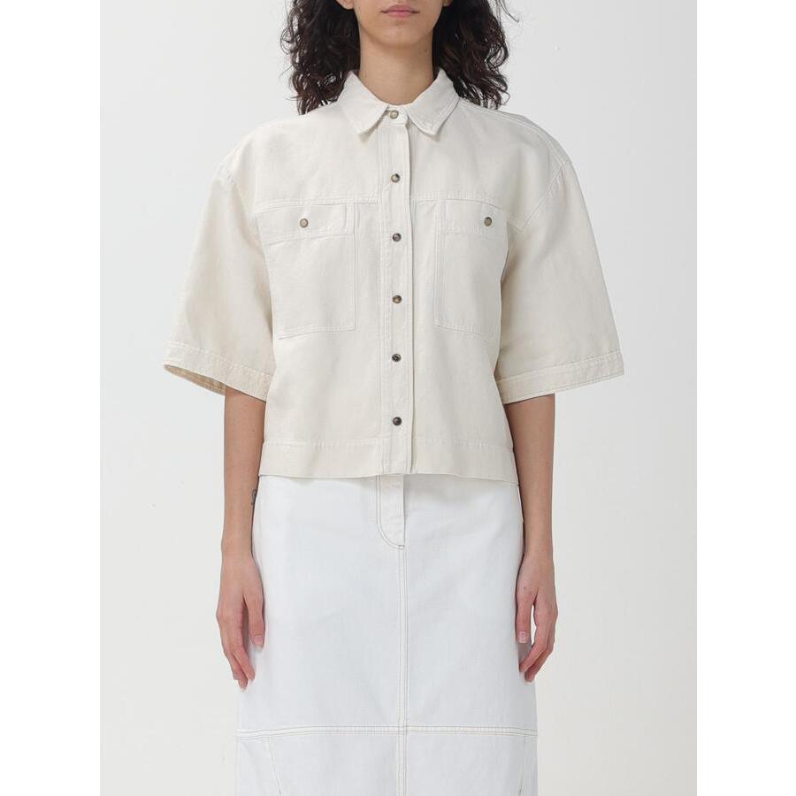 Brunello Cucinelli Wooff White Boxy Cotton Linen Shirt