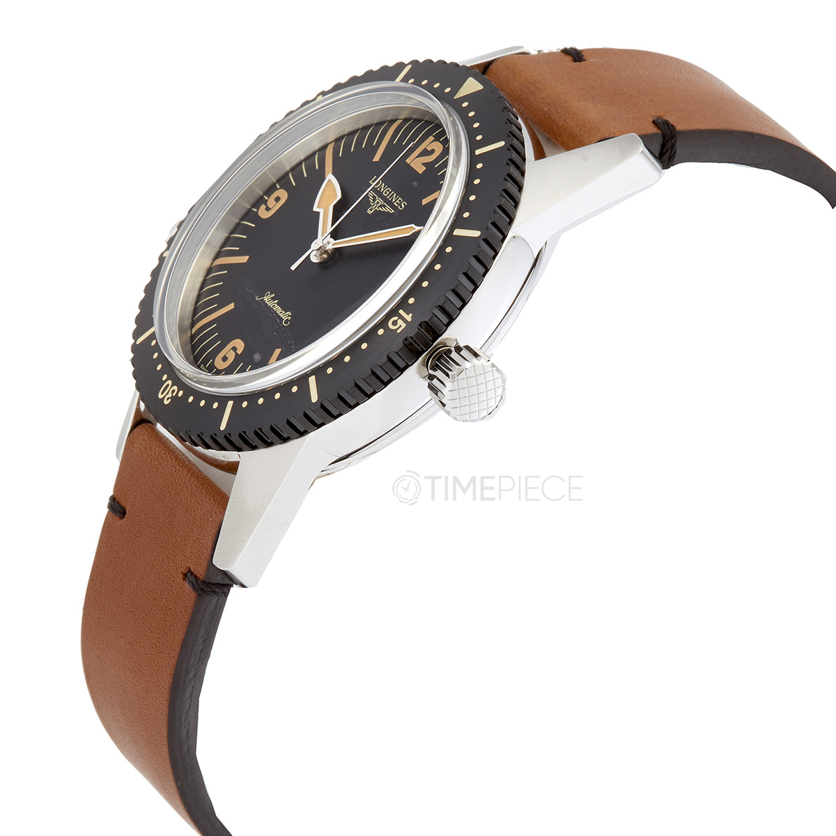 Longines Skin Diver Automatic Black Dial Watch l2.822.4.56.2