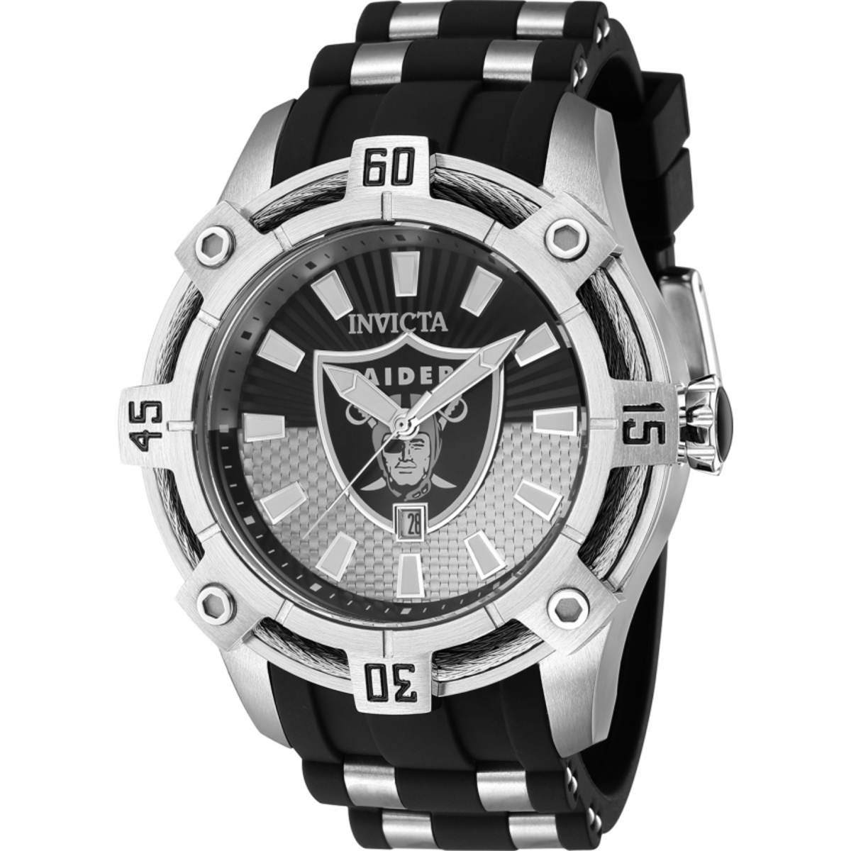 Invicta NFL Las Vegas Raiders Quartz Black Dial Mens Watch 42066
