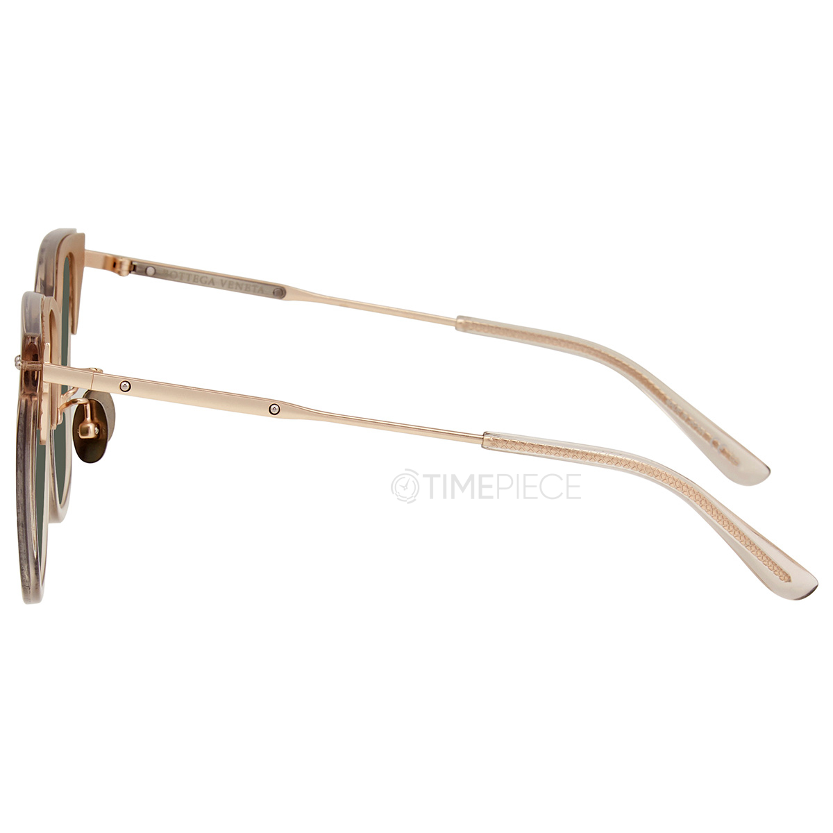 Bottega Veneta Rose Gold/ Shiny Transparent Powder Sunglasses