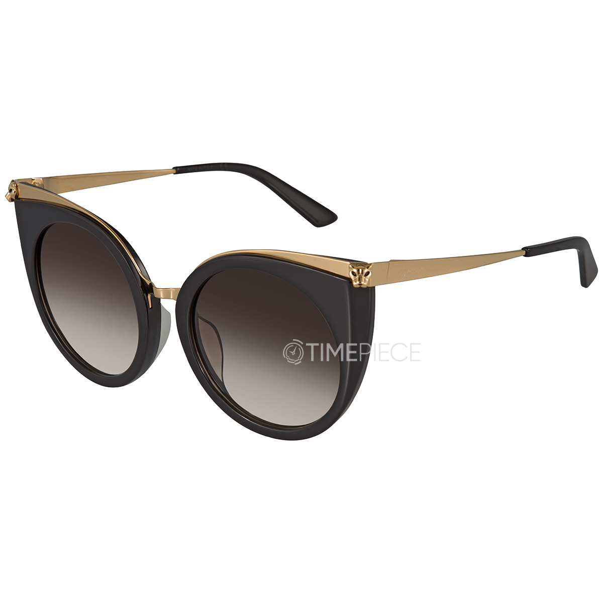 Cartier Brown Cat Eye Ladies Sunglasses CT0122SA 001 53
