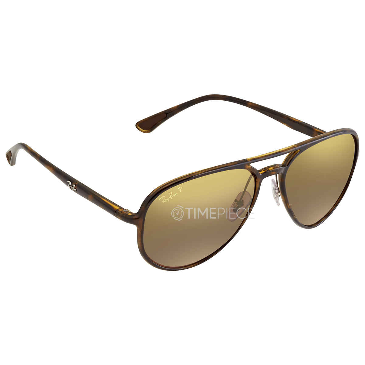 Ray Ban Polarized Tortoise Aviator Sunglasses RB4320CH7106B58
