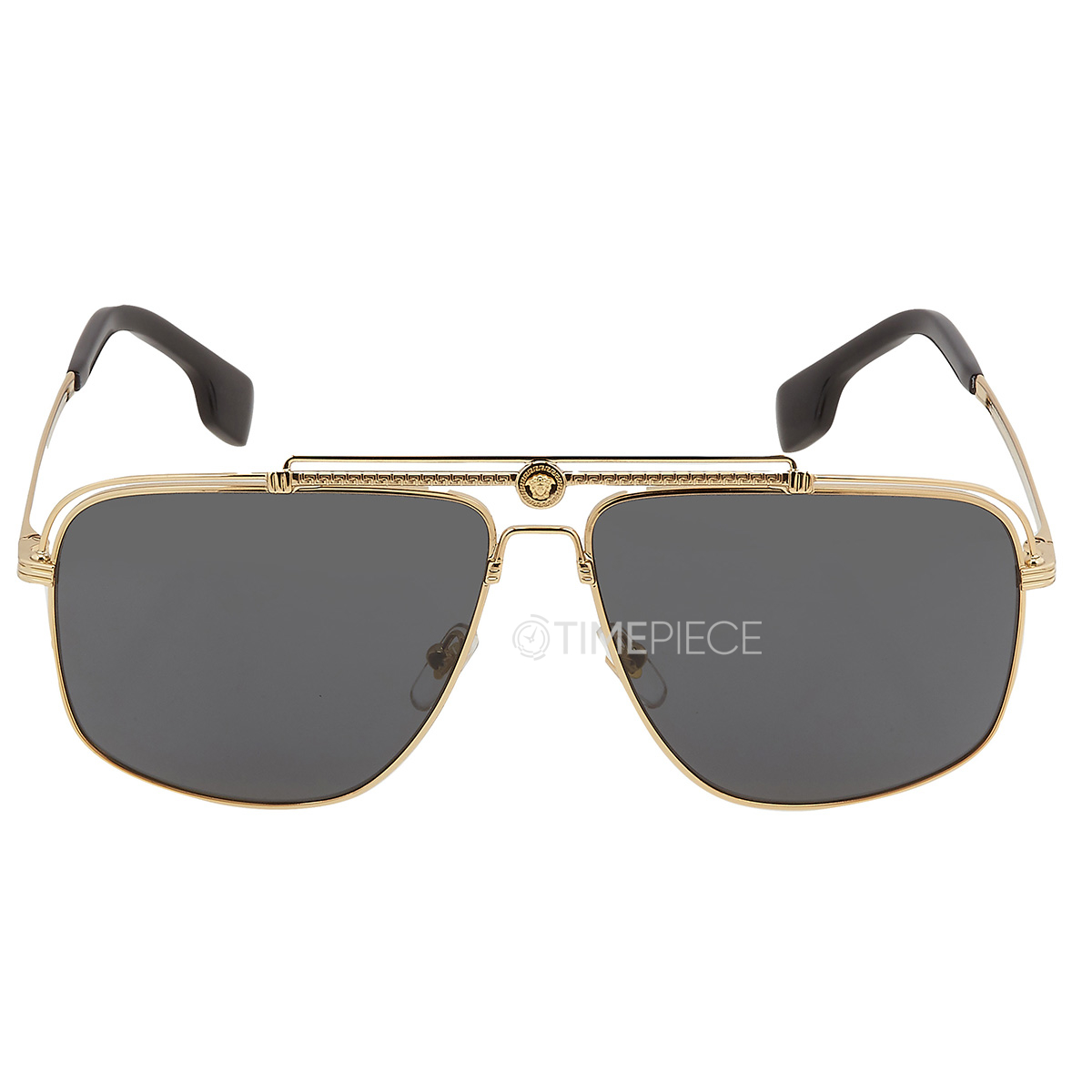 Versace Dark Grey Rectangular Mens Sunglasses VE2242 100287 61