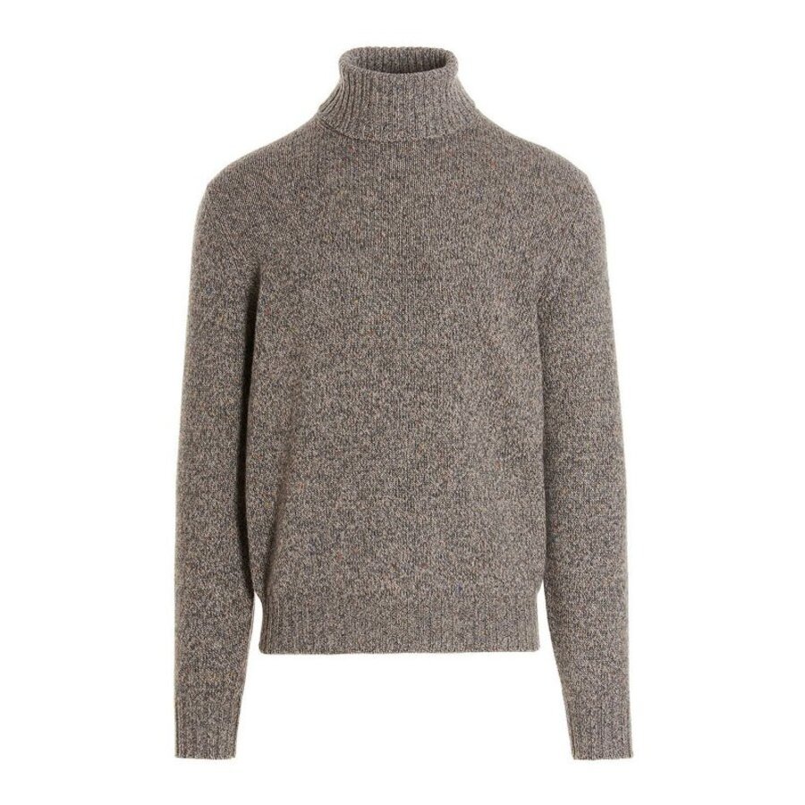 Brunello Cucinelli Grey Wool Turtleneck Sweater