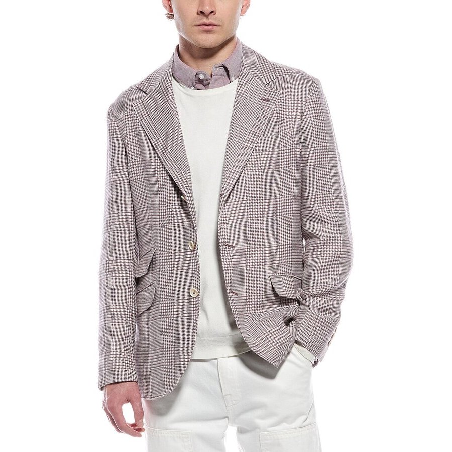 Brunello Cucinelli Viola Linen Wool Deconstructed Blazer