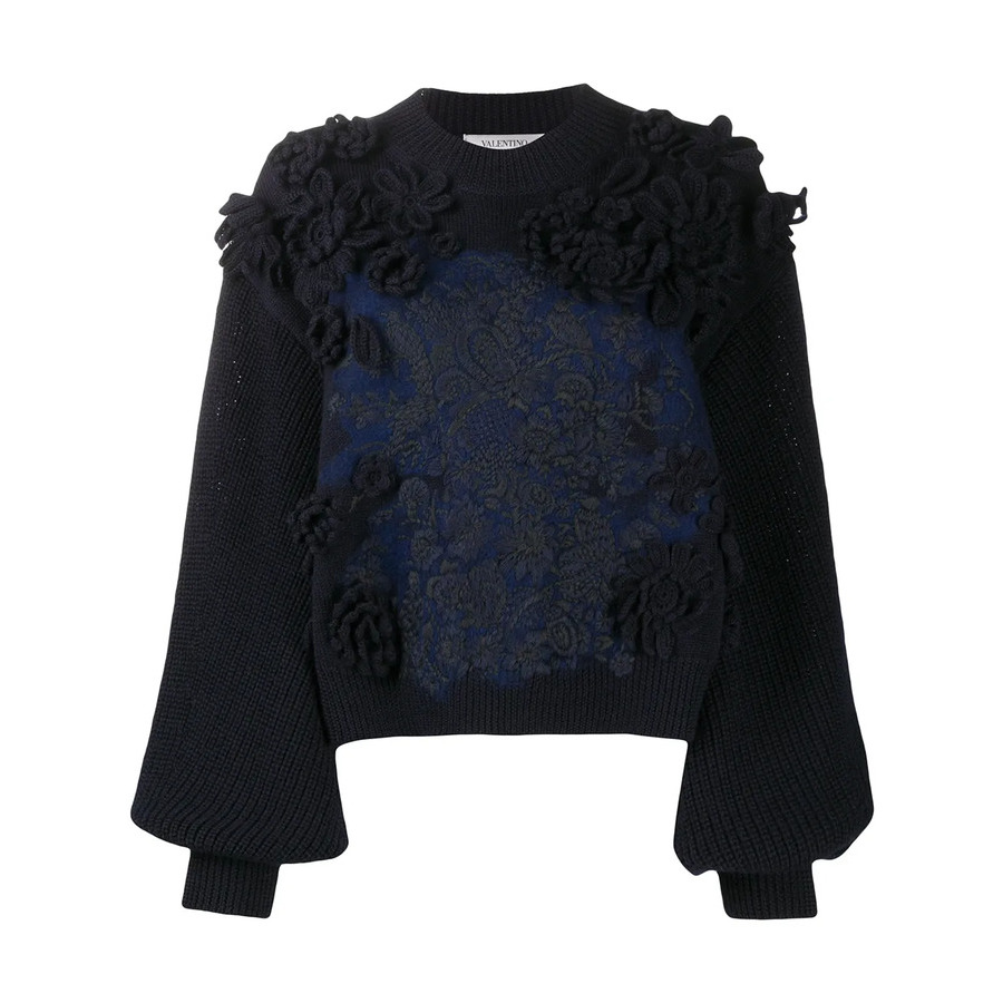 Valentino Garavani Embroidered Wool Jumper