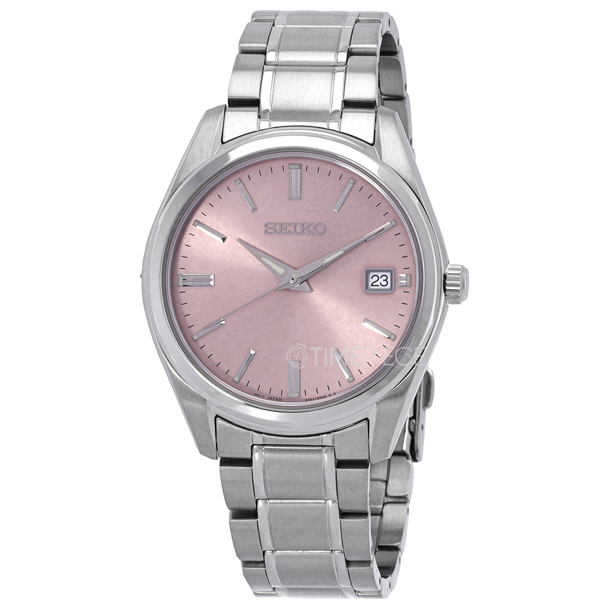 Seiko Quartz Pink Dial Mens Watch SUR523