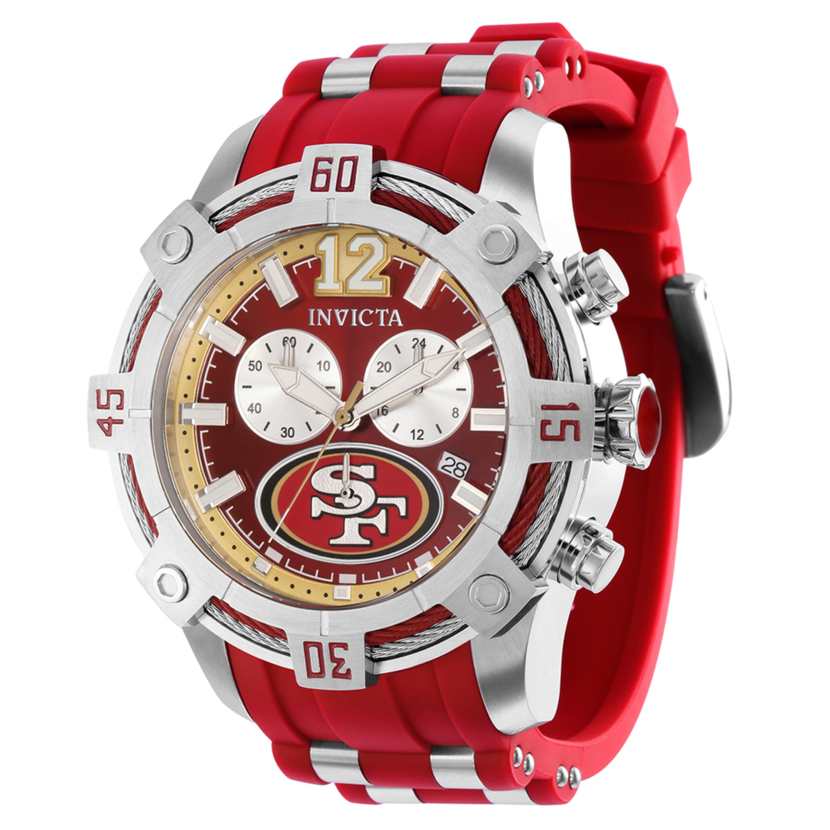 Invicta NFL San Francisco 49ers Red Dial Mens Watch 35806
