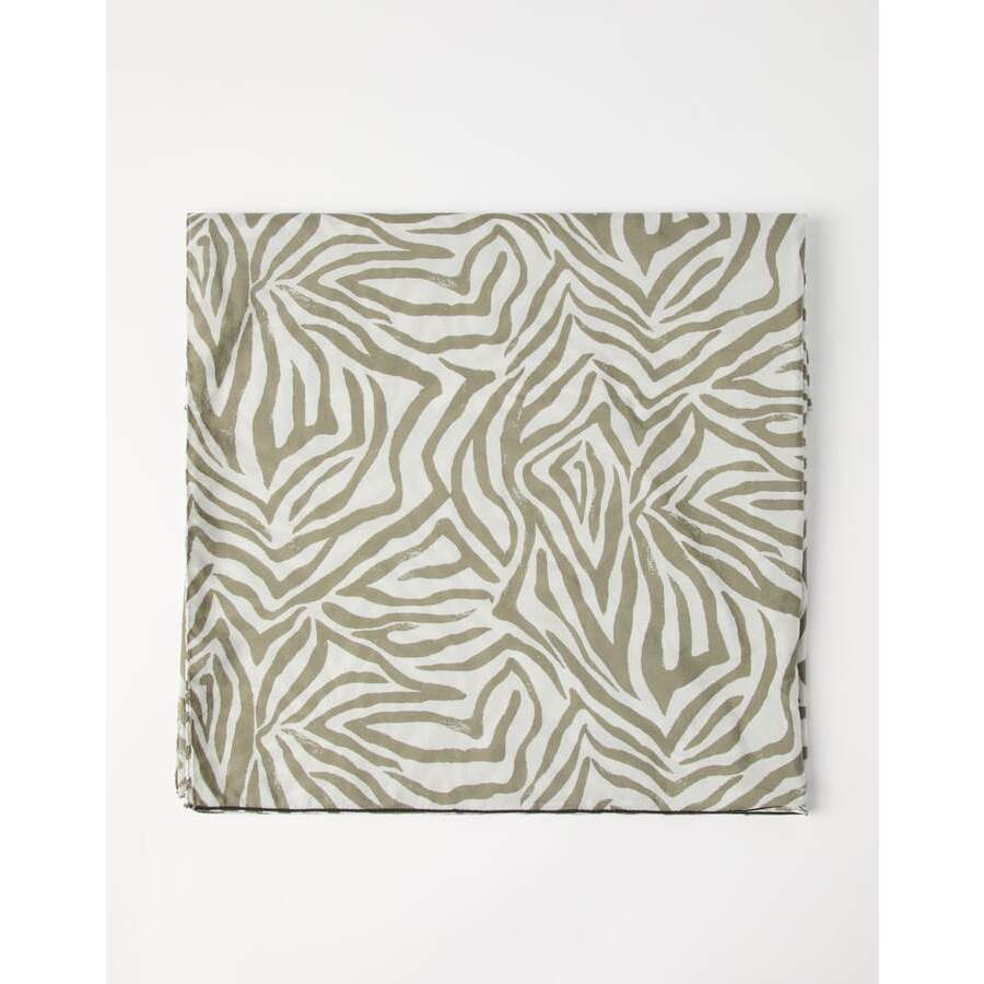 Brunello Cucinelli Women's Green Silk Printed Scarf