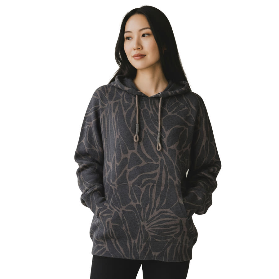 Brunello Cucinelli Black Cashmere Blend Patterned Hoodie