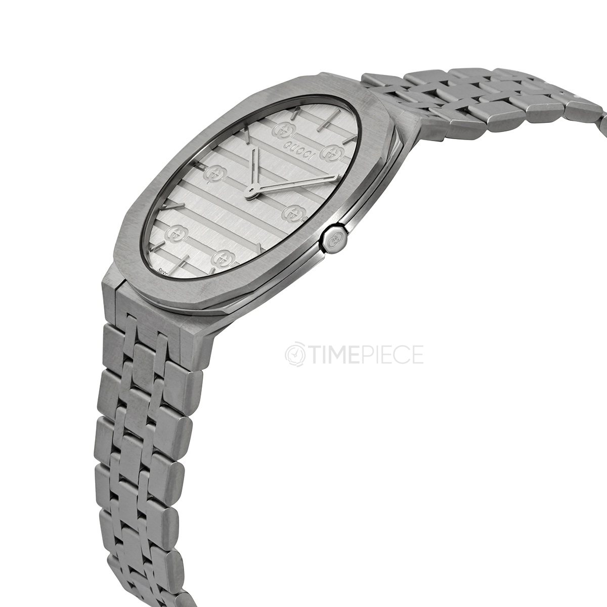 Gucci 25H Quartz Silver Dial Ladies 