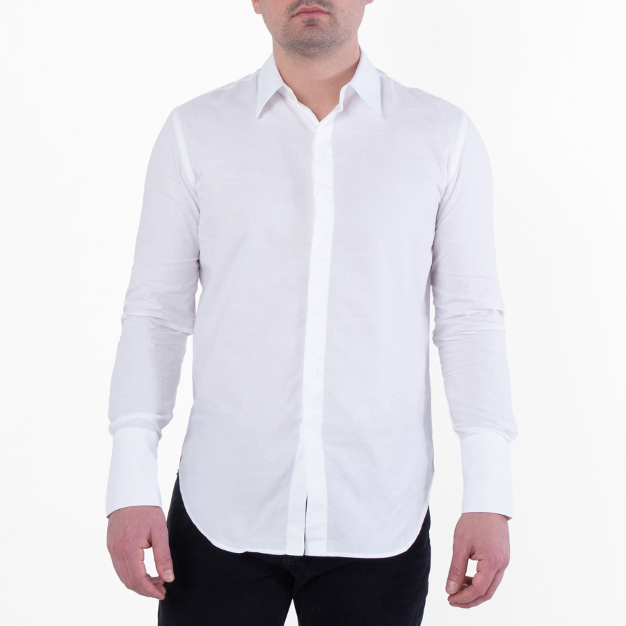 Ferragamo Logo Jacquard Long-Sleeved Sport Shirt