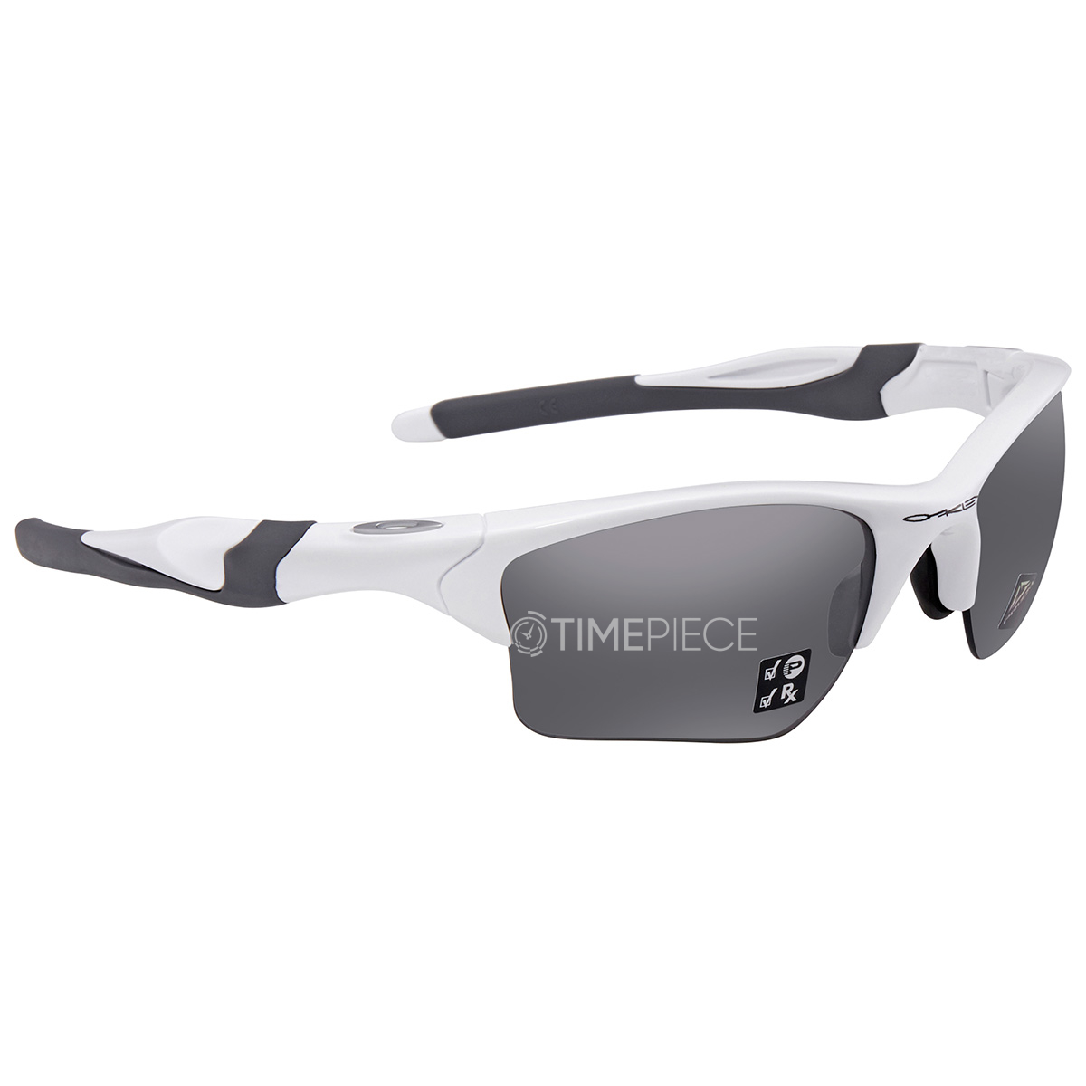 Flak® 2.0 XL Prizm Black Polarized Lenses, Polished White Frame Sunglasses