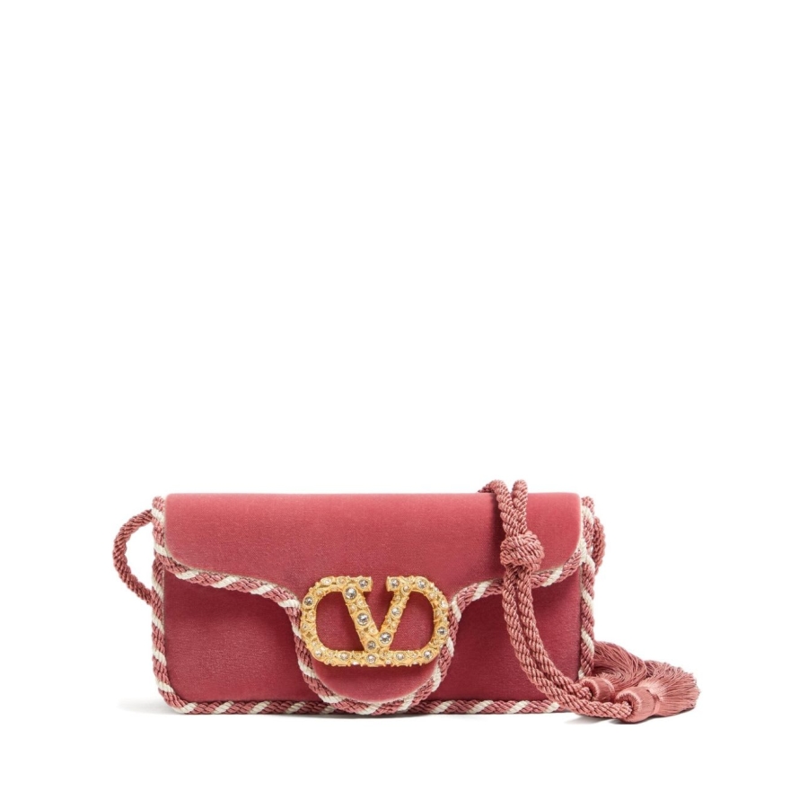 Valentino Garavani Loco Velvet Clutch