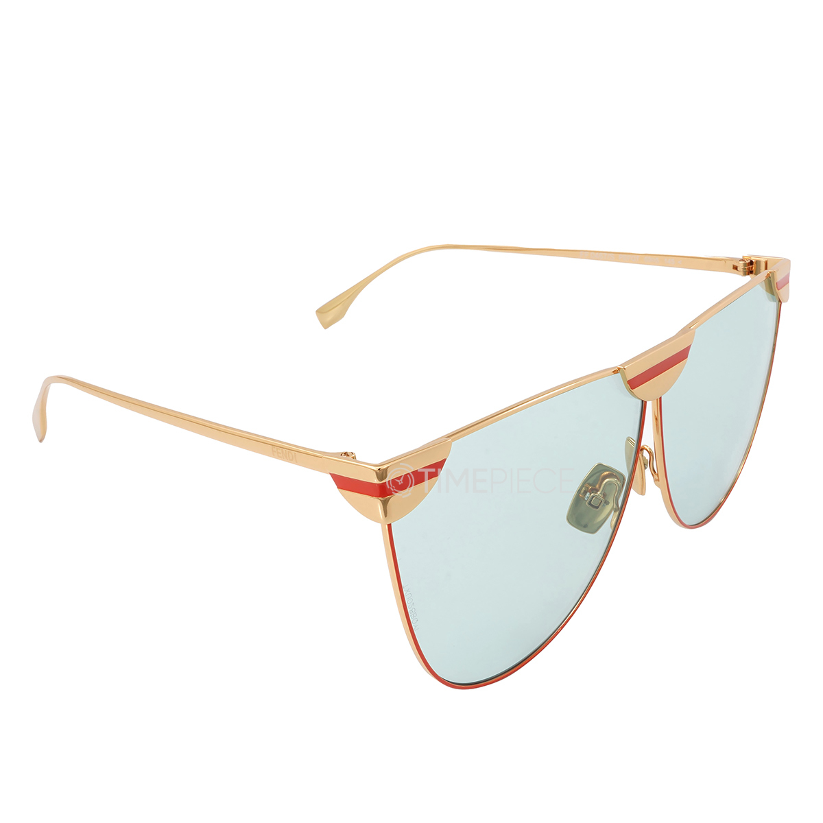 Fendi - Fendi Code - Shield Sunglasses - Gold - Sunglasses - Fendi