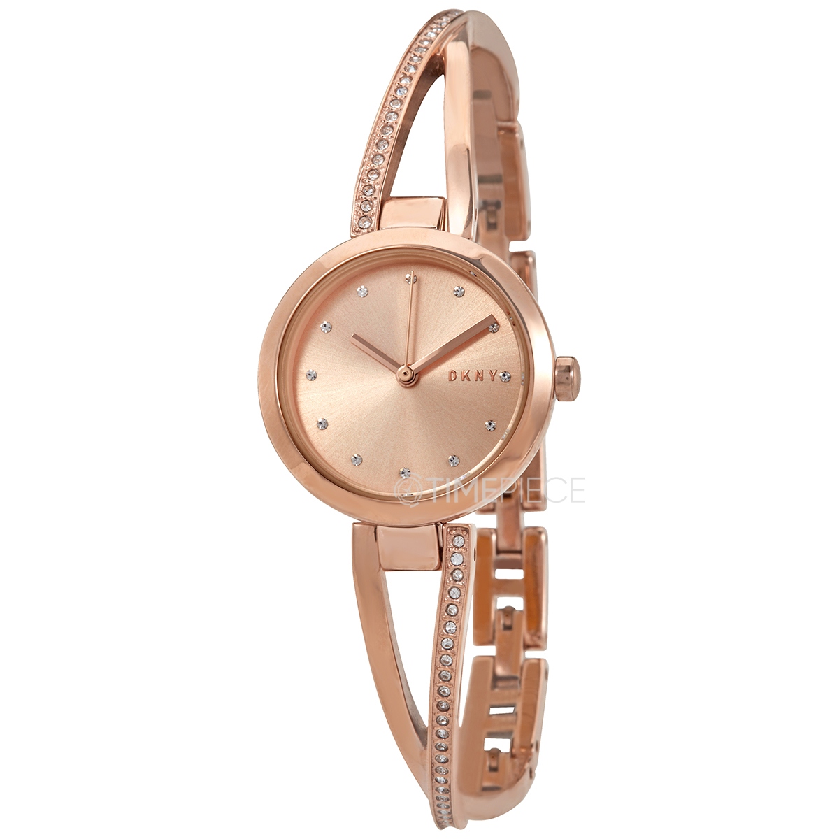 DKNY Quartz Crystal Rose Dial Ladies Watch NY2831