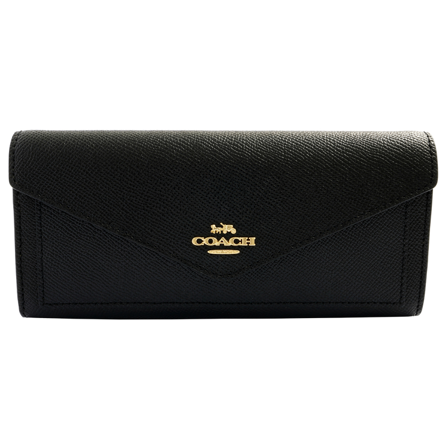Coach Black Ladies Soft Slim Wallet