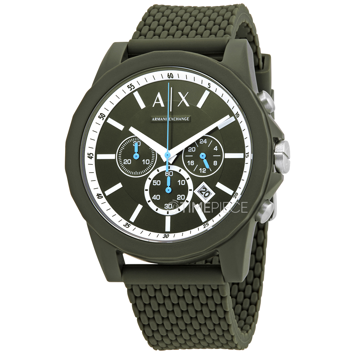 Green Armani Exchange Chronograph Mens Quartz Watch Dial AX1346