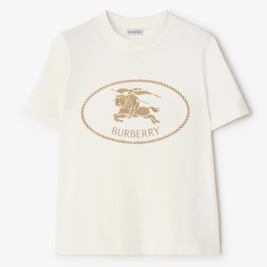 Burberry Knight Stamp Cotton T-shirt