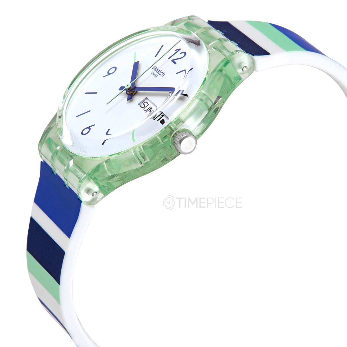  Swatch Sky Zebra Quartz White Dial Watch GG711