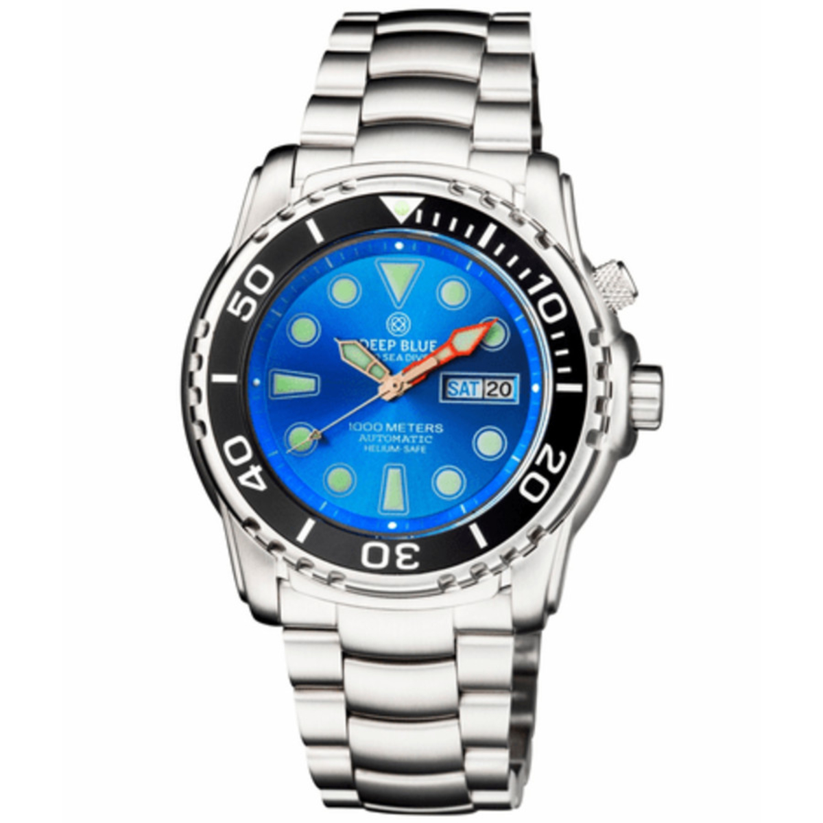 Deep Blue PSD1KLIGHTBLUE Pro Sea Diver 1000m Automatic Unisex