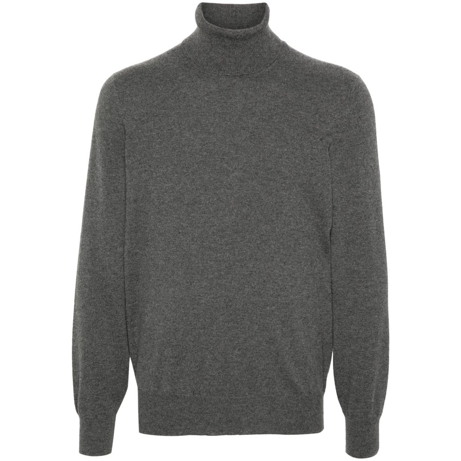 Brunello Cucinelli Turtleneck Knit Sweater — Gray