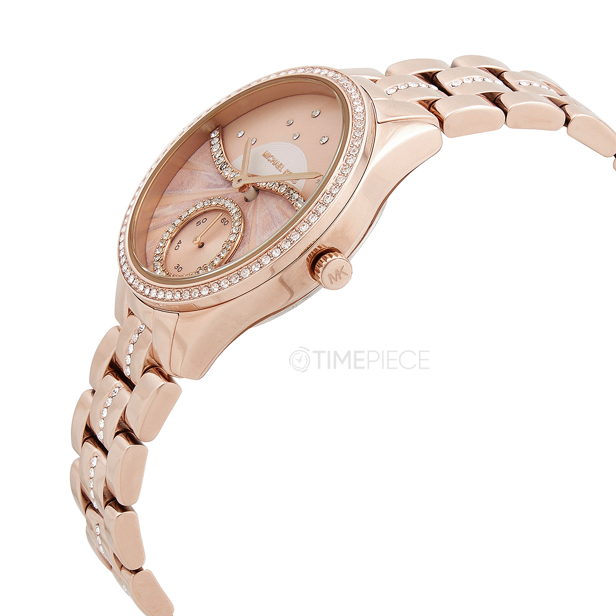 Michael Kors Lauryn Quartz Diamond Pink Dial Ladies Watch MK4436