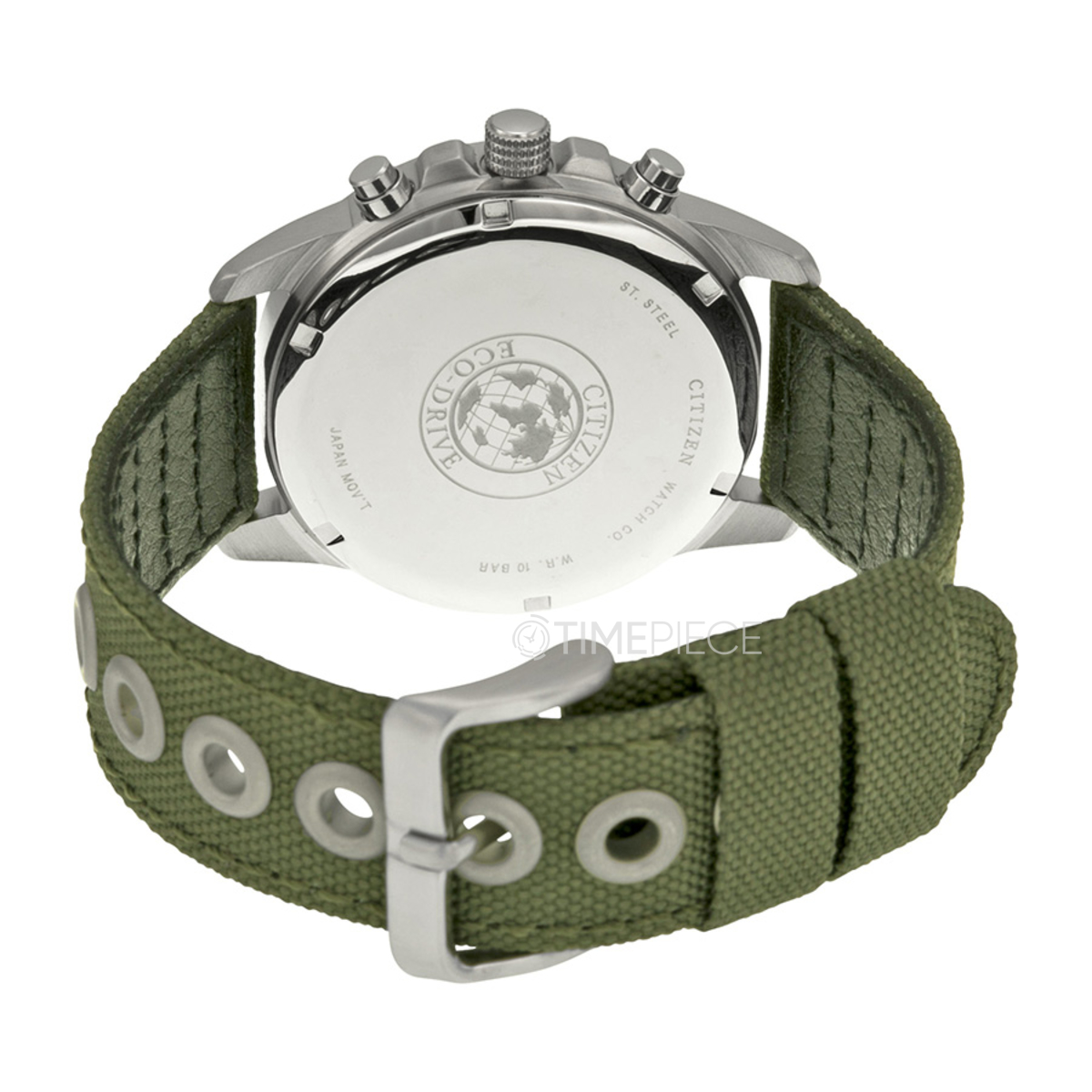 Citizen EcoDrive Chronograph Black Dial Mens Watch AT020005E