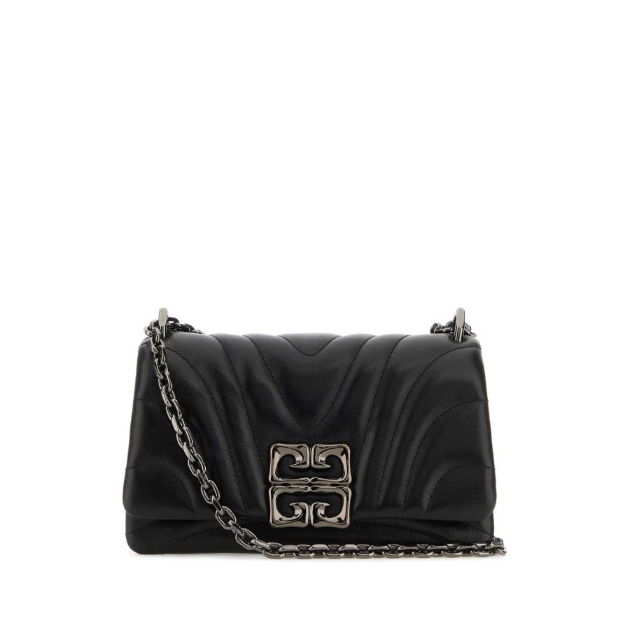 Givenchy Black Leather Small 4g Soft Shoulder Bag
