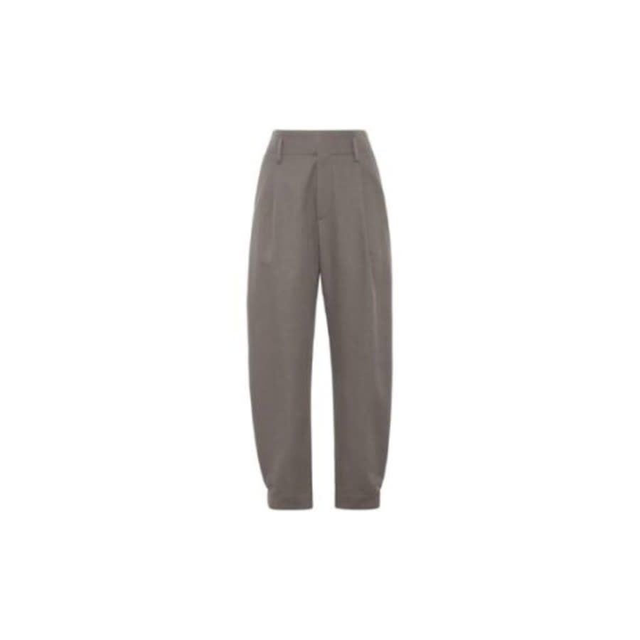 Brunello Cucinelli Wotaupe Wool Blend Tapered Trousers
