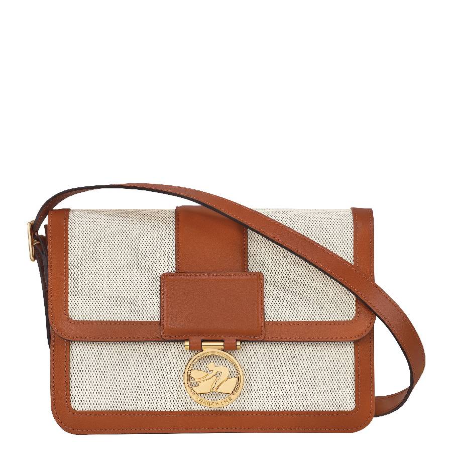 Longchamp Box-Trot M Canvas Crossbody Bag