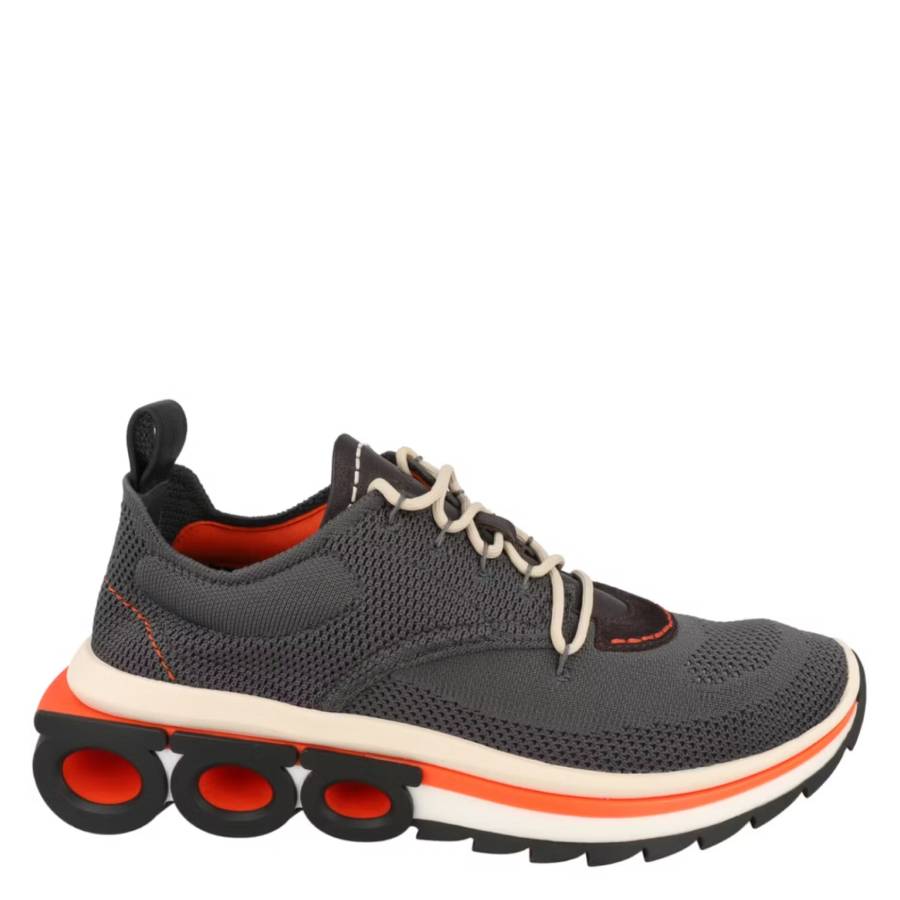 Ferragamo Nima Knit Gancini Low-Top Sneakers