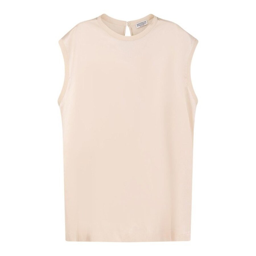 Brunello Cucinelli Women's Soap Silk Blend Sleeveless Shirt