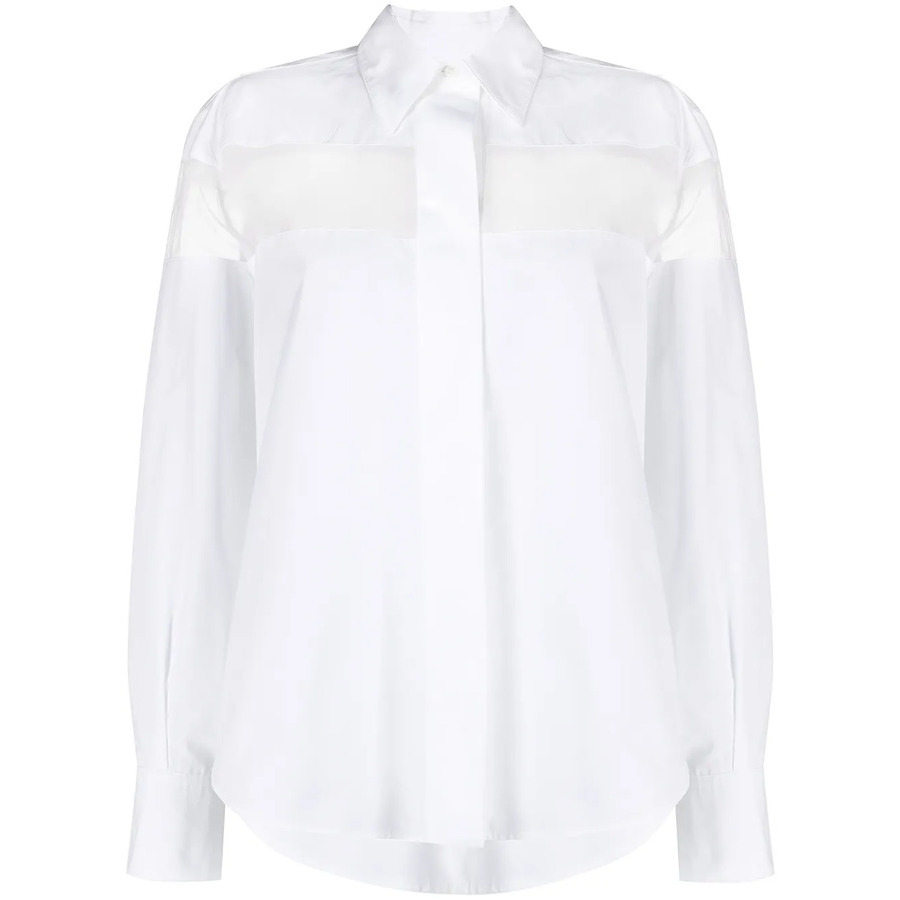 Valentino Garavani Sheer-Panel Long-Sleeve Shirt