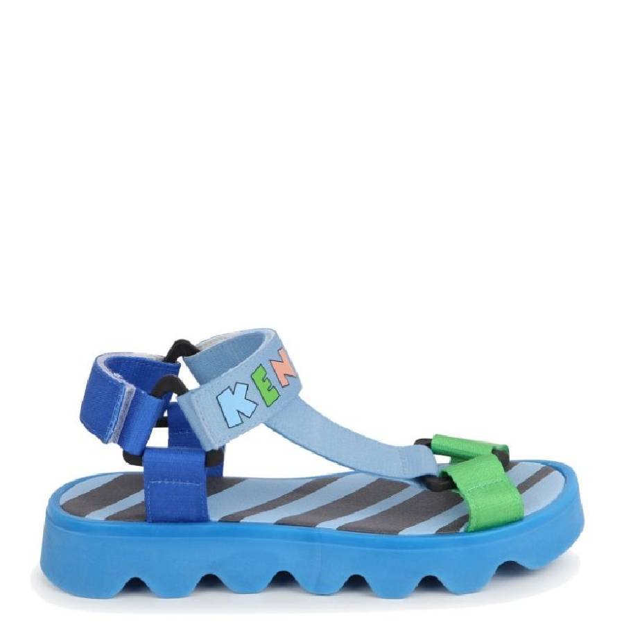 Kenzo Boys Logo-Print Stripe Sandals