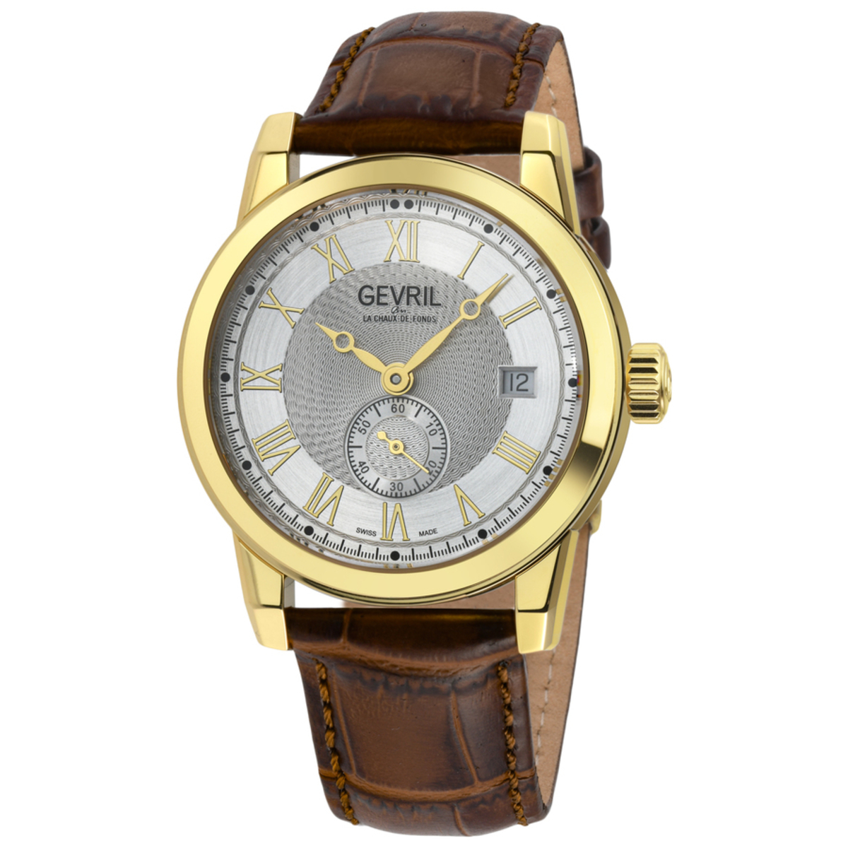 Gevril Madison Automatic Silver Dial Mens Watch 2505L