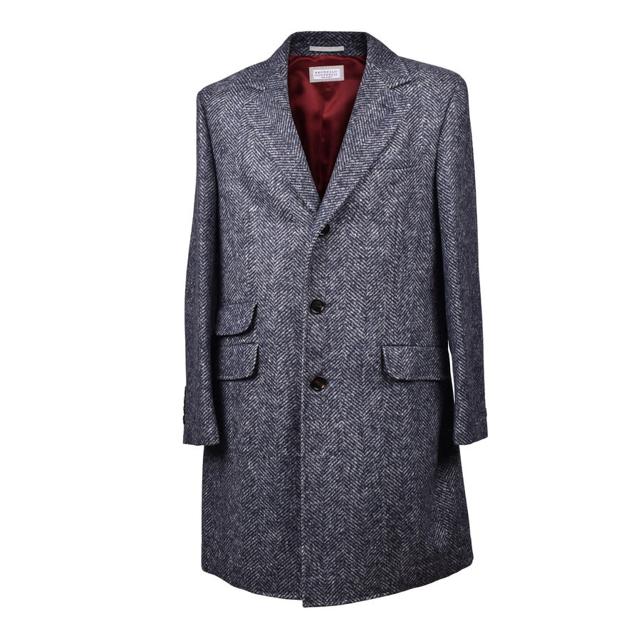 Brunello Cucinelli Navy Wool Blend Blazer