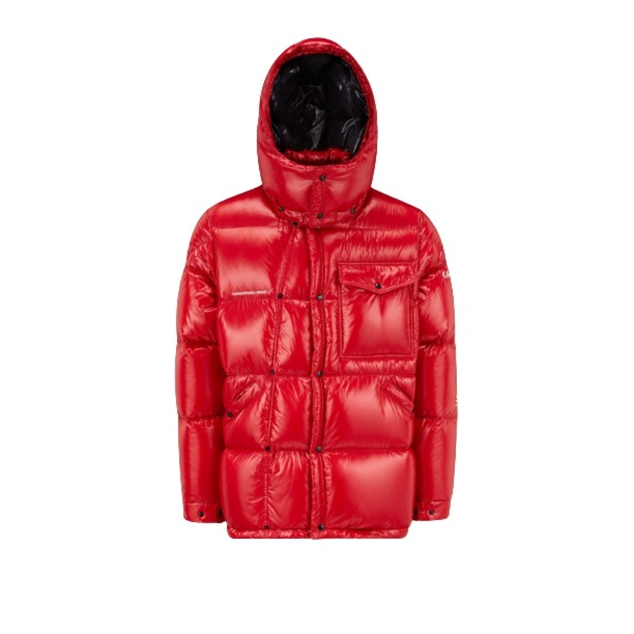 Moncler Mens Medium Red Anthemium Short Down Quilted Shell Jacket