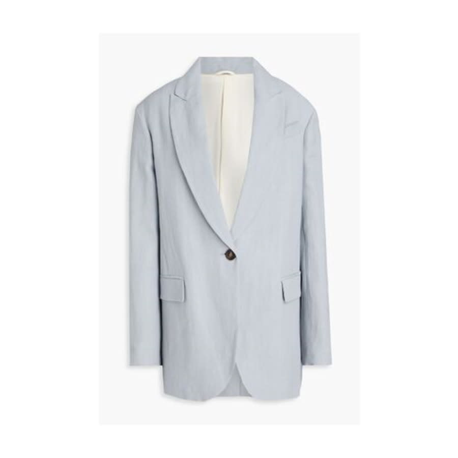 Brunello Cucinelli Wolight Blue Relaxed Blazer