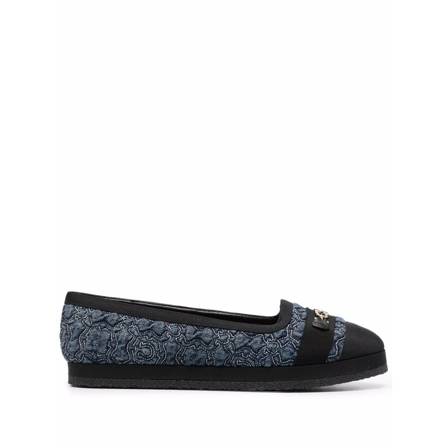 Ferragamo Womens Black Ballerinas Flats