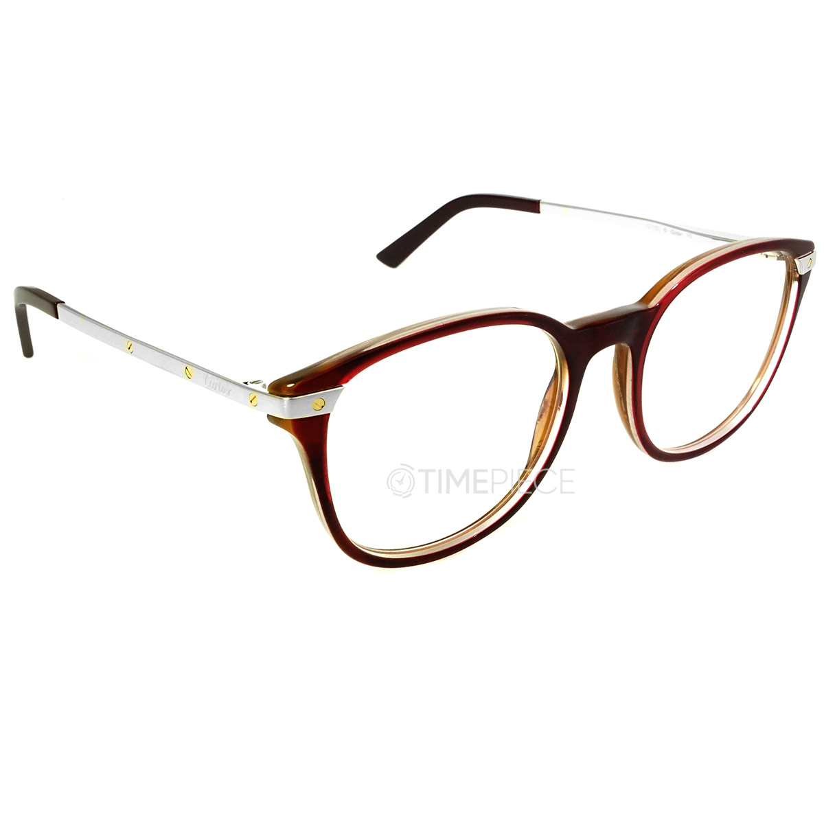 Cartier Demo Oval Mens Eyeglasses CT0107O003