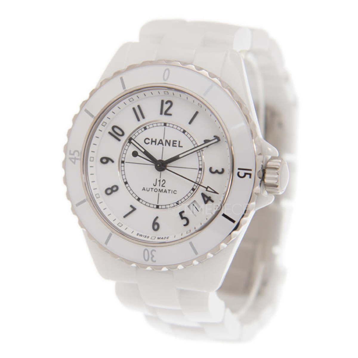 Chanel J12 33mm White Ceramic Diamond Dial Women's Watch