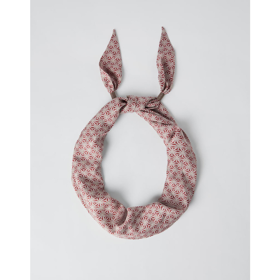 Brunello Cucinelli Womens Rose Patterned Fabric Headband Accessory