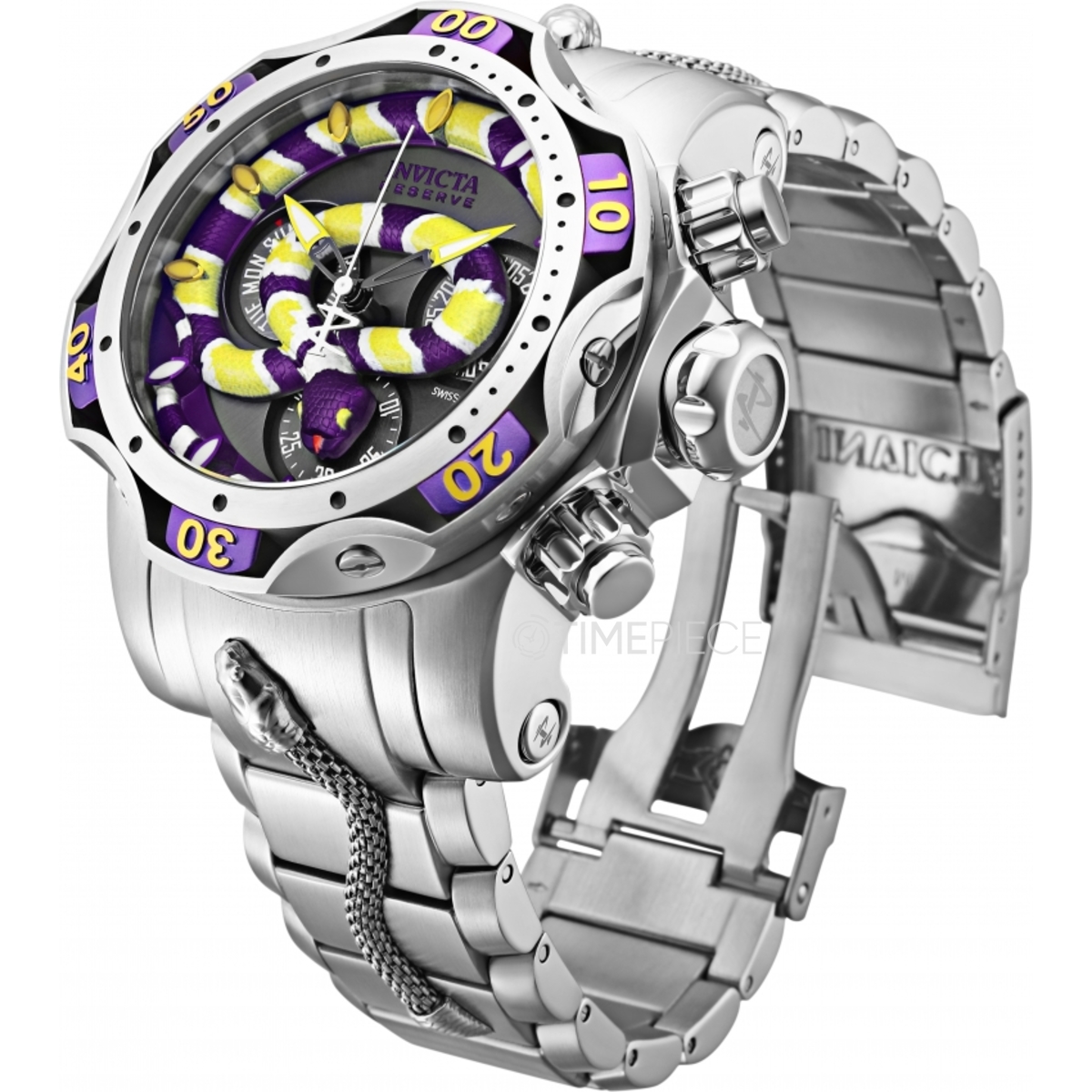 Invicta reserve 52.5 mm bolt swiss quartz chronograph bracelet watch sale