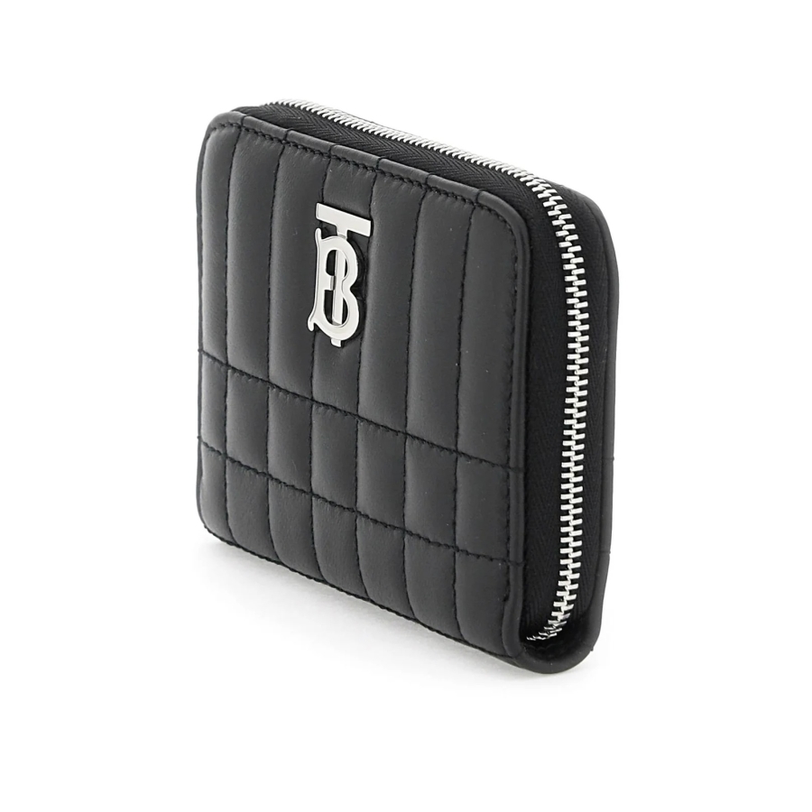 Burberry Black / Palladio Lola Quilted Leather Wallet