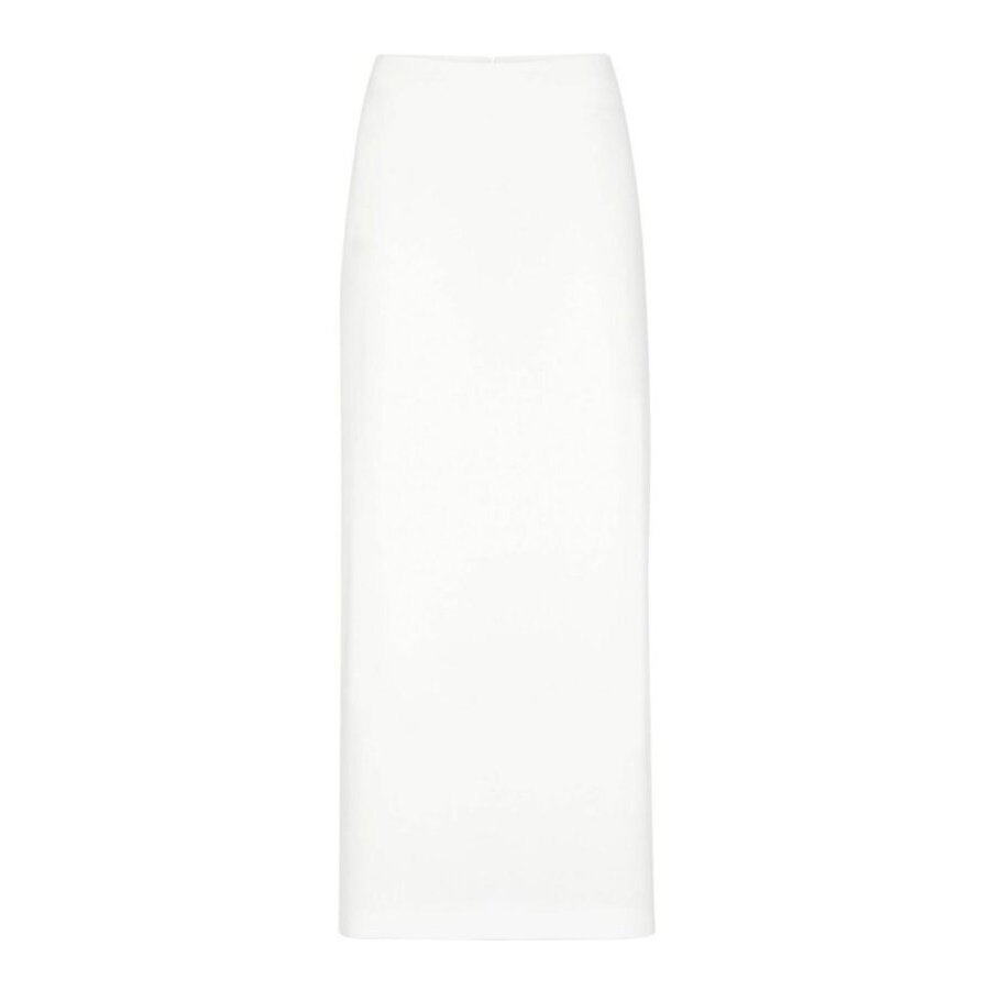 Brunello Cucinelli Wooff White Straight Cotton Skirt