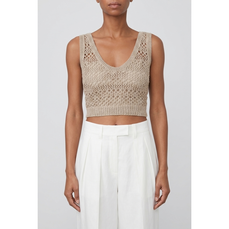 Brunello Cucinelli Wobeige Linen Silk Knit Shirt