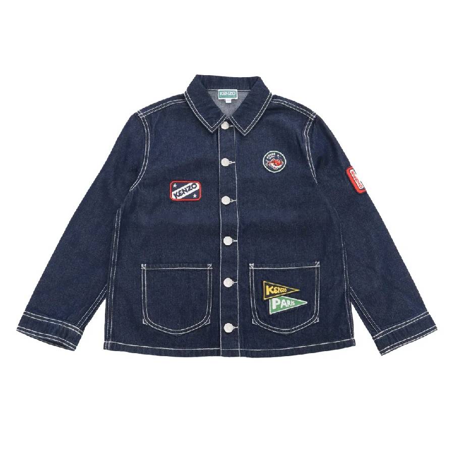Kenzo Boys Embroidered Logo Denim Jacket