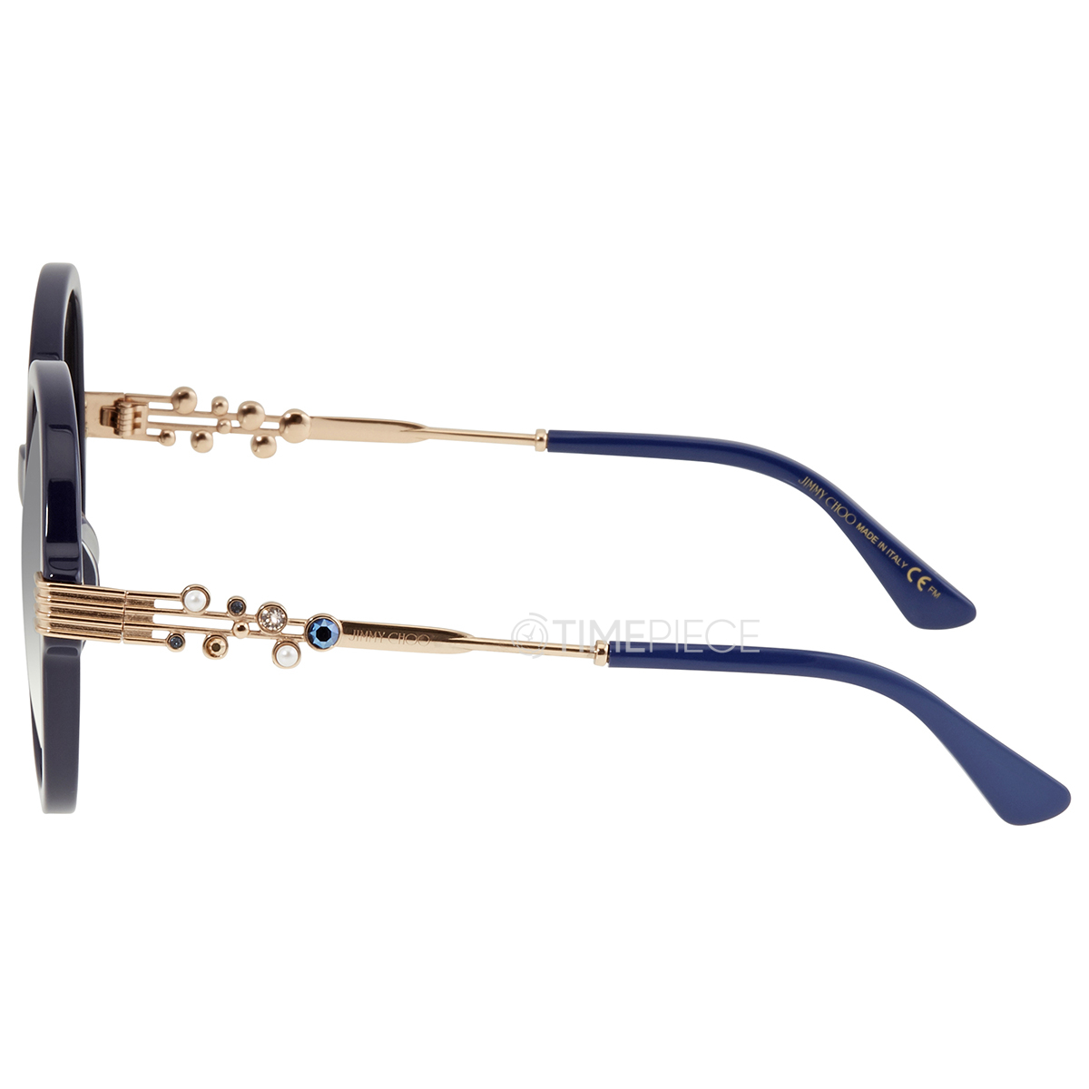 Jimmy Choo Adria Dark Grey Gradient Round Ladies Sunglasses